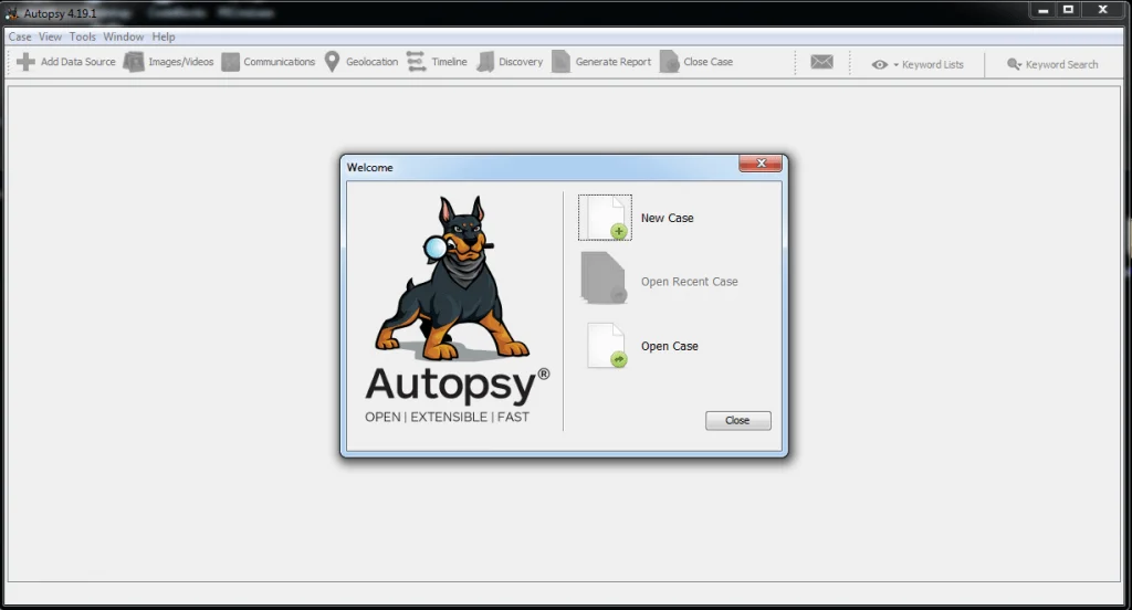 Autopsy Main Screen | Cybervie